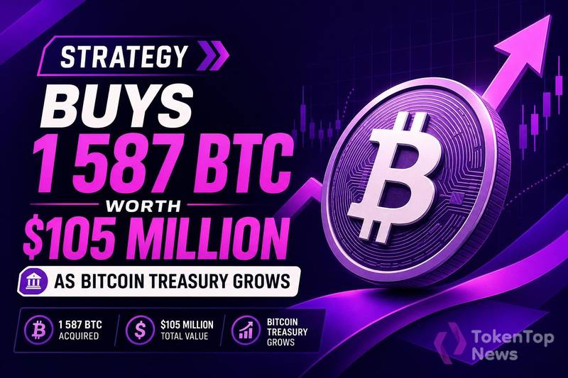 Strategy Buys 1,587 BTC Worth $105 Million as Bitcoin Treasury Grows