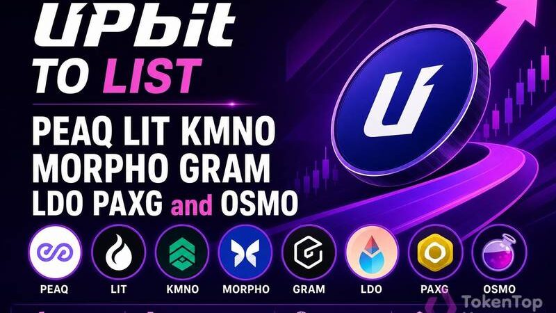 Upbit to List PEAQ, LIT, KMNO, MORPHO, GRAM, LDO, PAXG and OSMO
