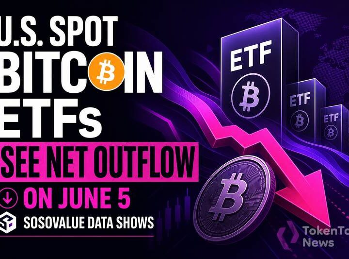 U.S. Spot Bitcoin ETFs See Net Outflow on June 5, SoSoValue Data Shows