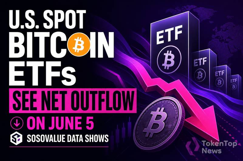 U.S. Spot Bitcoin ETFs See Net Outflow on June 5, SoSoValue Data Shows