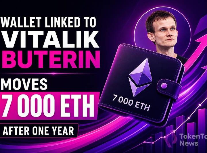Wallet Linked to Vitalik Buterin Moves 7,000 ETH After One Year