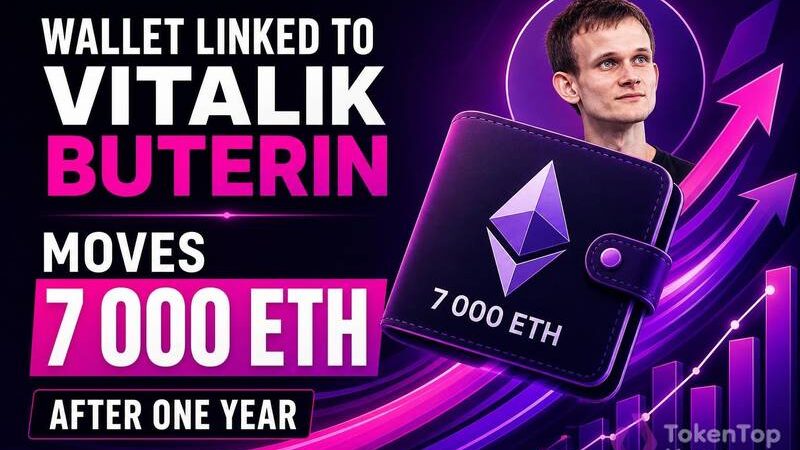 Wallet Linked to Vitalik Buterin Moves 7,000 ETH After One Year