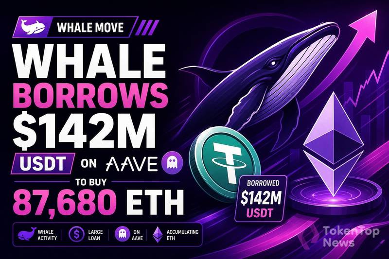 Whale Borrows $142M USDT on Aave to Buy 87,680 ETH