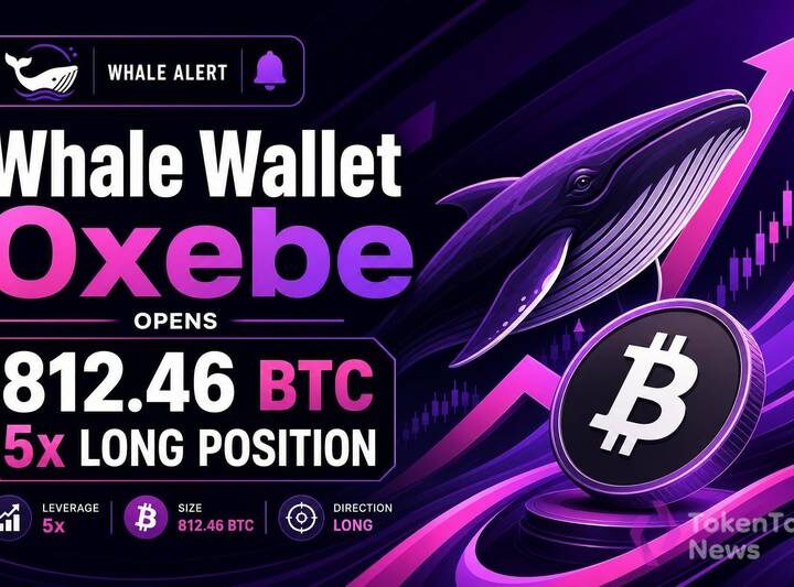 Whale Wallet 0xebe Opens 812.46 BTC 5x Long Position