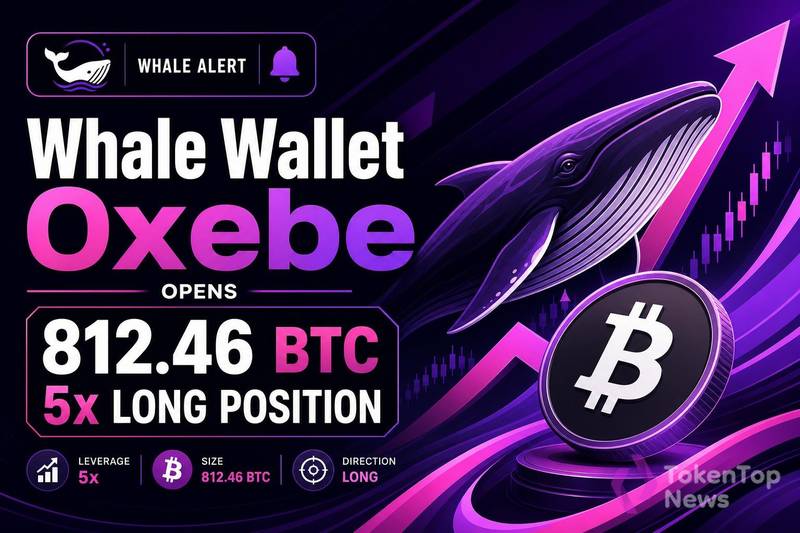 Whale Wallet 0xebe Opens 812.46 BTC 5x Long Position