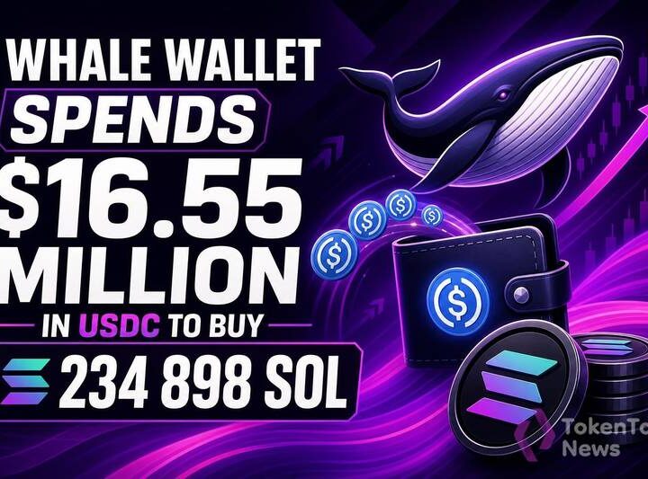 Whale Wallet Spends $16.55 Million in USDC to Buy 234,898 SOL
