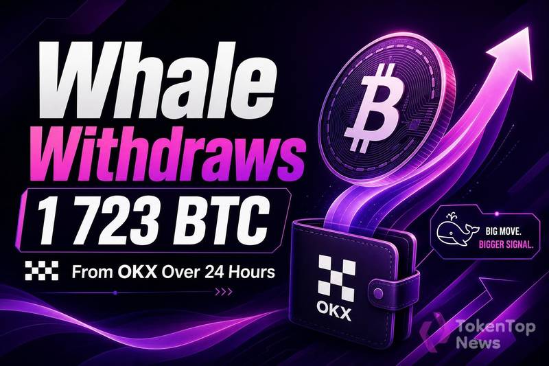 Whale Withdraws 1,723 BTC From OKX Over 24 Hours