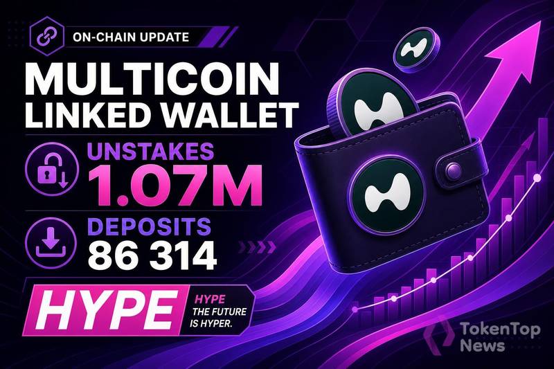 Multicoin-Linked Wallet Unstakes 1.07M HYPE, Deposits 86,314 HYPE