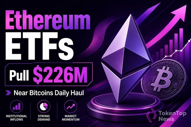 Ethereum ETFs Pull $226M, Near Bitcoin's Daily Haul