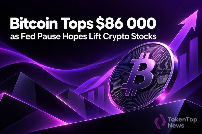 Bitcoin Tops $86,000 as Fed Pause Hopes Lift Crypto Stocks