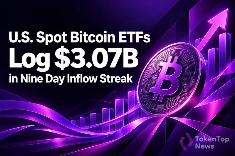 U.S. Spot Bitcoin ETFs Log $3.07B in Nine-Day Inflow Streak